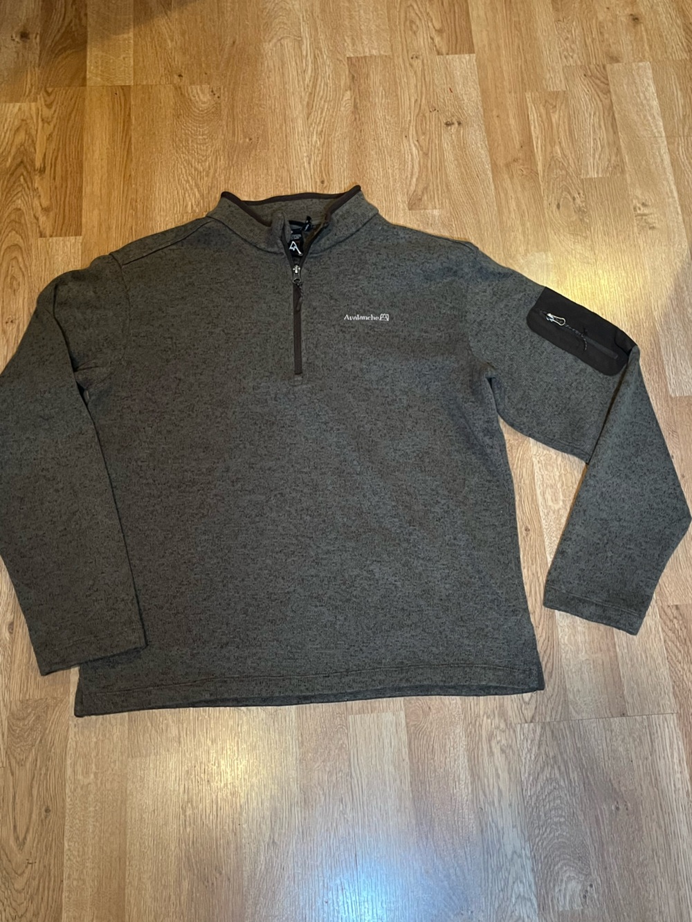 Avalanche Men's Dark Green Pullover Sweater Quarter Zip